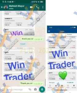 Again, My today's (21-01-2021) profit is Rs. 3350 with my little capital, thanks to Wintrader