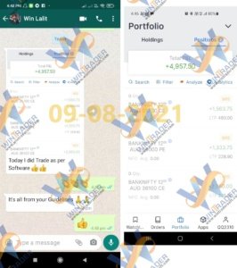 Rs. 4957 profit today I did trade as per the software