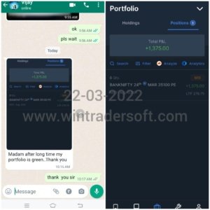 Mam, after long time my portfolio is green, thank you