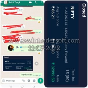 Rs.32992/- Profit made in NIFTY with WinTrader