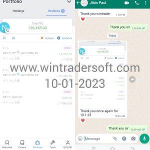 Thank you WinTrader, once again Rs.26,465/- profit made today (10-01-2023)