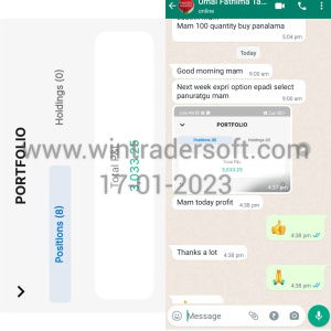Rs.3,033 profit made on 17-01-2023 with the support of Wintrader