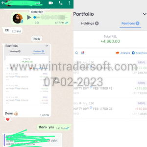 Thanks to wintrader team, Rs.4,660/- profit made in NIFTY Option