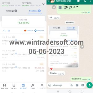 Rs.5,588/- profit made in FINNIFTY Option on 06-06-2023