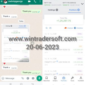 From BANKNIFTY & FINNIFTY Option trading Rs.1,25,297/- profit made on 20-09-2023