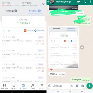 Thanks to Wintrader team, Rs.17,351/- profit made in BANKNIFTY Option