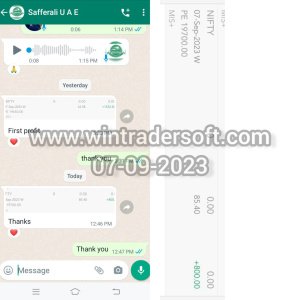 A small profit Rs.800/- made on 07-09-2023