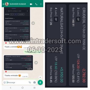 Thank you WinTrader, Rs.5,950/- profit made in NATURALGAS trading