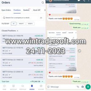 Thank you WinTrader for the profit made from NIFTY of Rs 12,461/-