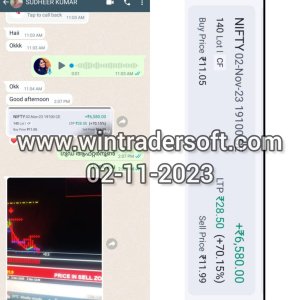 Thanks to Wintrader team, Rs.6,580/- profit made on 02-11-2023