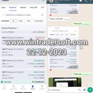 From NIFTY, got a stunning Profit of Rs 1,76,099/-. Thanks to WinTrader