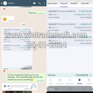 Became a successful trader using WinTrader by attaining Rs 12,29,224/-