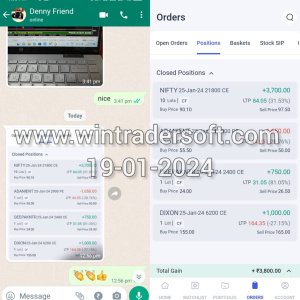 I have made Rs.3,800/- profit from NSE trading with the support of Wintrader signals